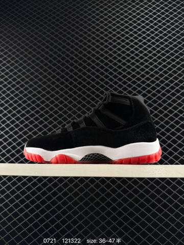 Jordan Air Jordan 11 Retro Bred Velvet Black White Red EU 36-47 Basketball Shoe - Unisex (BS-81037)