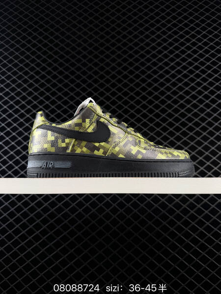 Nike Air Force 1 07 black lime green metallic silver EU 36-45 lifestyle