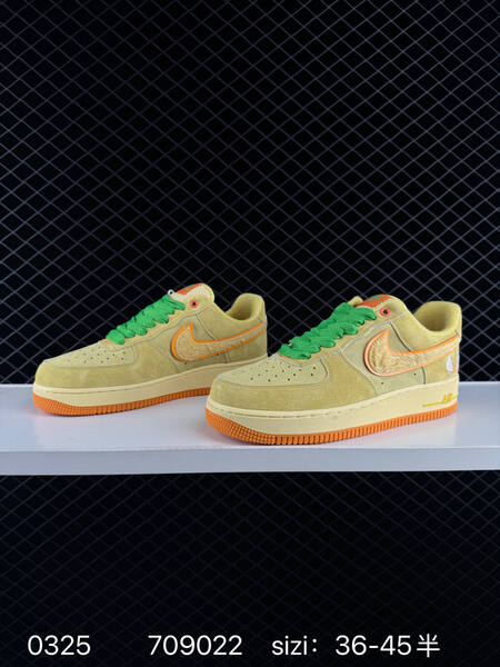 Nike Air Force 1 Low beige orange green cream EU 36-45 lifestyle
