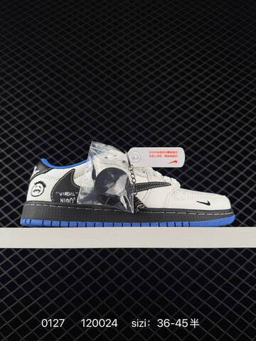 Jordan Air Jordan 1 Low Travis Scott DIY Black Olive White EU 36-45 Sneaker - Unisex (BS-79754)