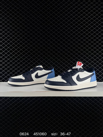 Air Jordan 1 Low OG Black And Dark Powder Blue AIR JORDAN 1 Aj1 Lifestyle (BS-79096)