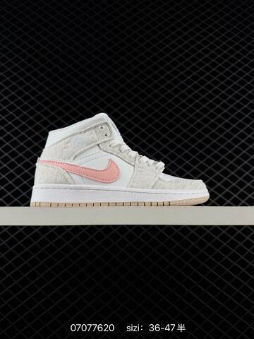 Air Jordan 1 Mid AIR JORDAN 1 Aj1 1 Swoos Lifestyle (BS-79019)