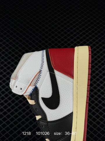 Jordan Union x Air Jordan 1 Retro High NRG Black White Red Cream EU 36-46 Basketball Shoe - Unisex (BS-80035)