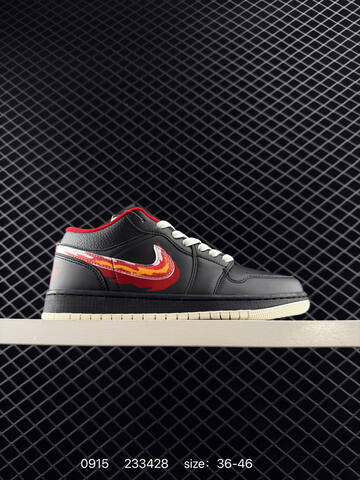 Jordan Air Jordan 1 Low FJ7222-101 White Black Red Orange Yellow EU 36-46 Sneaker - Unisex (BS-80709)