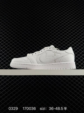 Jordan Travis Scott x Air Jordan 1 Low Triple White EU 36-48 5 Sneaker - Unisex (BS-79584)