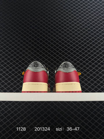 Jordan Air Jordan 1 Low Red White Black Yellow Cream EU 36-47 Sneaker - Unisex (BS-80164)