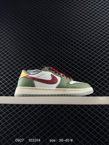 Jordan Air Jordan 1 Low White Maroon Black Red EU 36-45 Sneaker - Unisex (BS-80618)