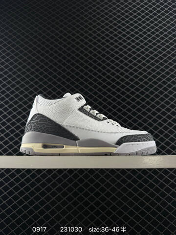Jordan Air Jordan 3 Retro White Brown Cream Gray EU 36-46 Basketball Shoe - Unisex (BS-80692)