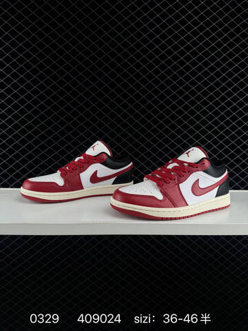 Jordan Air Jordan 1 Low Red White Black Sail EU 36-46 Sneaker - Unisex (BS-79585)