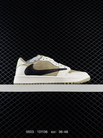 Travis Scott x Air Jordan 1 Low OG Canary Yellow 7 0 AIR JORDAN 1 Aj1 Lifestyle (BS-79356)