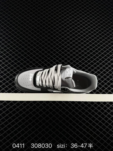 Nike Air Force 1 07 Black Grey White patent leather EU 36-47 5 lifestyle