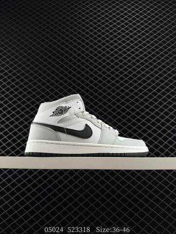 Jordan Air Jordan 1 Mid White Light Beige Cream EU 36-46 Sneaker - Unisex (BS-81307)