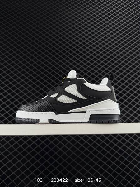Louis Vuitton Trainer Sneaker Low Black White EU 36-45 casual lifestyle
