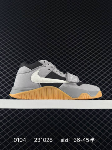 Jordan Travis Scott x Jordan Cut The Check Jumpman Jack TR Grey Black White Gum EU 36-45 Sneaker - Unisex (BS-79905)