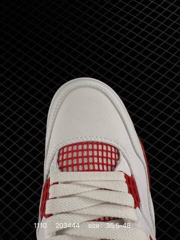 Jordan Air Jordan 4 Retro OG White Red EU 35 5-48 Basketball Shoe - Unisex (BS-80311)