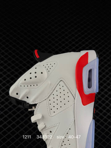 Jordan Air Jordan 6 Retro Low PSG White Red Black 40-47 Basketball Shoe - Men's (BS-80078)