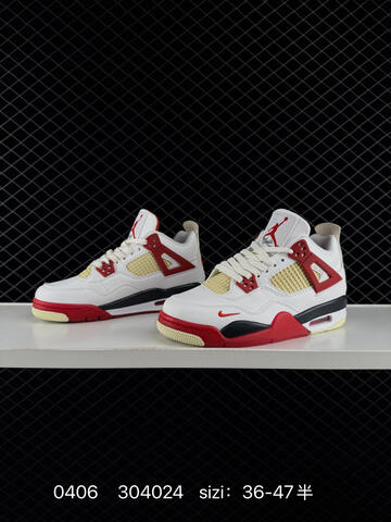 Jordan Air Jordan 4 Retro OG White Red Black Cream EU 36-47 Basketball Shoe - Unisex (BS-79542)