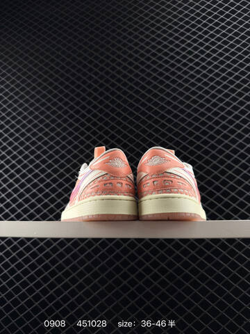 Jordan Air Jordan 1 Low HQ2186 130 Sail Peach Pink Cream EU 36-46 Sneaker - Unisex (BS-80746)