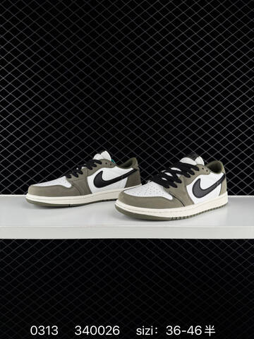 Jordan Air Jordan 1 Retro Low OG White Black Olive Sail EU 36-46 Sneaker - Unisex (BS-79670)