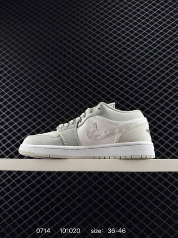 Jordan Air Jordan 1 Low Light Grey White Black EU 36-46 Basketball Shoe - Unisex (BS-81067)