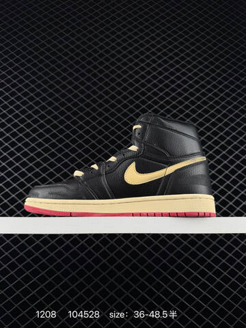 Jordan Union x Air Jordan 1 Retro High PK NRG Black Cream Red EU 36-48 5 Sneaker - Unisex (BS-83784)
