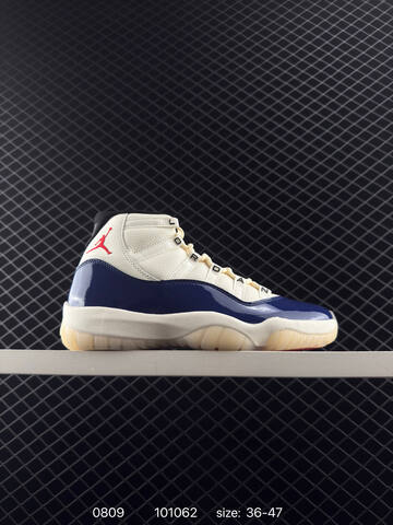 Jordan Air Jordan 11 Retro Gamma Blue White Navy Blue Cream Red EU 36-47 Basketball Shoe - Unisex (BS-80945)