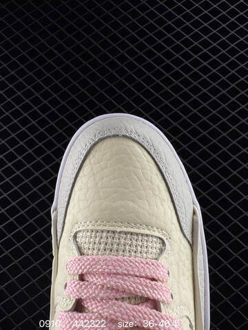 Jordan Air Jordan 4 Retro Cream Light Grey Pink White Black EU 36-46 Basketball Shoe - Unisex (BS-80737)