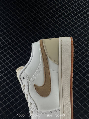 Jordan Air Jordan 1 Low IB8855 121 White Beige Brown Gum EU 36-46 Sneaker - Unisex (BS-80580)
