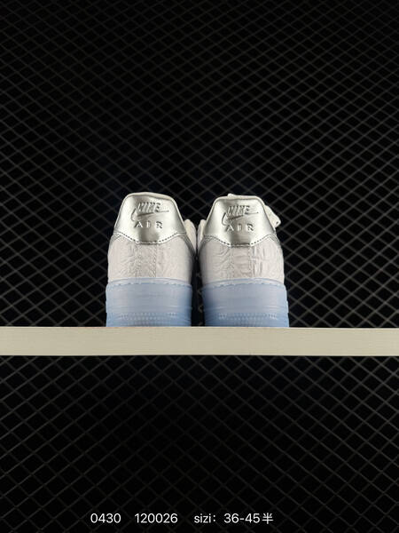 Nike Air Force 1 07 Low white silver with icy blue translucent sole 36-45 lifestyle
