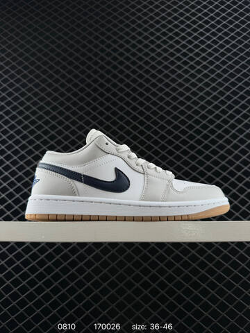 Jordan Air Jordan 1 Low White Dark Grey Black EU 36-46 Sneaker - Unisex (BS-80939)