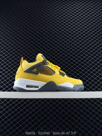 Jordan Air Jordan 4 Retro Tour Yellow Yellow Dark Grey White Black EU 36-47 5 Basketball Shoe - Unisex (BS-81129)