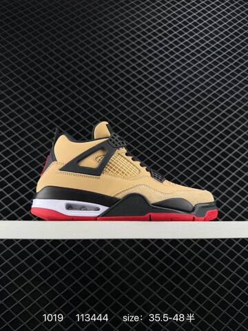 Jordan Air Jordan 4 Retro LS Lightning CT8527 Tan Black Red White EU 35 5-48 Basketball Shoe - Unisex (BS-80481)