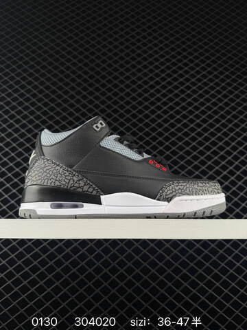 Jordan Air Jordan 3 Black Dark Gray EU 36-47 5 Basketball Shoe - Unisex (BS-79740)