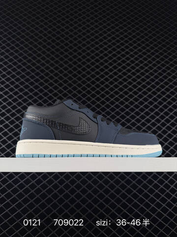 Jordan Air Jordan 1 Low Black White Royal Blue Dark Navy Light Blue Sail EU 36-46 Sneaker - Unisex (BS-79793)