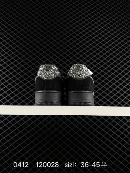 Nike Air Force 1 IQ9772-001 black with silver crystal accents EU 36-45 lifestyle