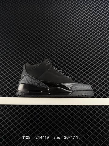 Jordan Air Jordan 3 Retro Black Dark Grey EU 36-47 Basketball Shoe - Unisex (BS-80320)
