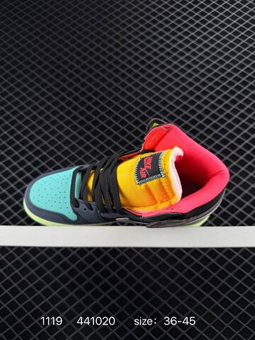 Jordan Air Jordan 1 Retro High 555088-009 Black Blue Brown Silver Neon Green Yellow Pink EU 36-45 Sneaker - Unisex (BS-80238)