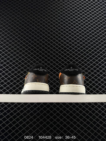 Jordan Air Jordan 1 Low Louis Vuitton Brown Orange Black White Gold EU 36-45 Sneaker - Unisex (BS-80842)