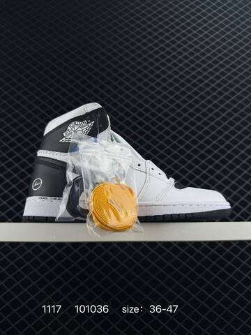 Jordan Air Jordan 1 Mid White Black Blue EU 36-47 Basketball Shoe - Unisex (BS-80253)