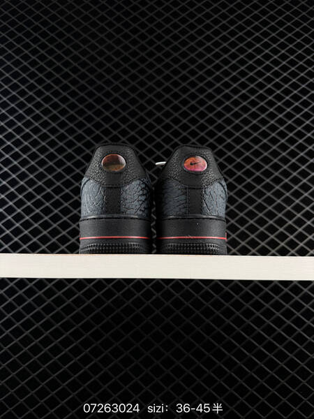 Nike Air Force 1 07 black dark grey red EU 36-45 lifestyle