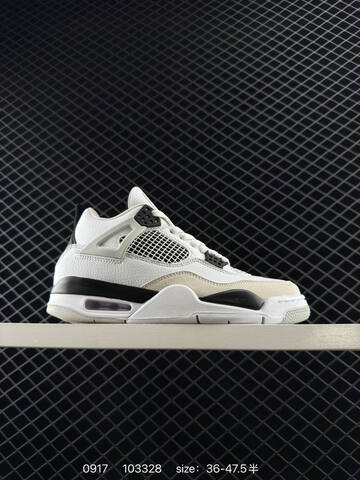 Jordan Air Jordan 4 Retro Black Yellow Olive Green White EU 36-47 5 Basketball Shoe - Unisex (BS-80690)
