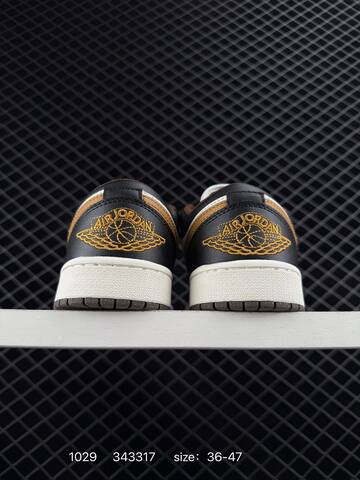 Jordan Air Jordan 1 Low Black White Golden Brown Sail EU 36-47 Sneaker - Unisex (BS-80405)