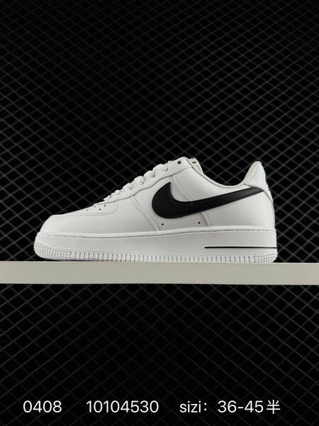 Nike Air Force 1 07 LV8 White with black Swoosh outline black outsole BMW M Motorsport branding details EU 36-45 half sizes available lifestyle