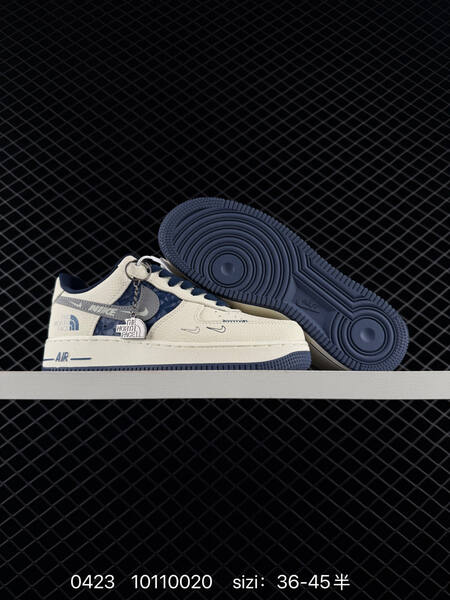 Nike Air Force 1 Low Sail Green Sail Navy The North Face custom EU 36-45 with half sizes lifestyle