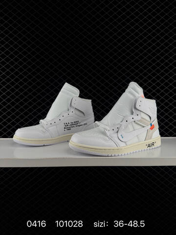OFF-WHITE x Nike Air Jordan 1 Retro High OG UNC AIR JORDAN 1 Aj1 Lifestyle (BS-72067)