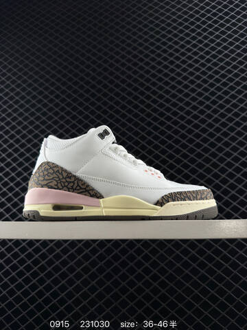 Jordan Air Jordan 3 Retro White Black Orange Cream EU 36-46 Basketball Shoe - Unisex (BS-80708)
