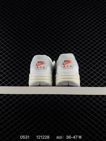 Nike Air Max 1 white grey cream orange EU 36-47 lifestyle