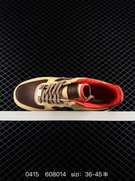 Nike Air Force 1 07 Low Beige Brown Red EU 36-45 lifestyle