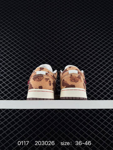Jordan Air Jordan 1 Low CNY White Brown Tan Red Sail EU 36-46 Sneaker - Unisex (BS-79811)