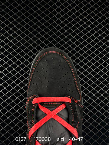 Jordan Air Jordan 1 Low Black Red EU 40-47 Sneaker - Men's (BS-79753)